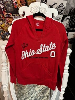 Soffe Red Ohio State V-Neck Pullover Sweatshirt